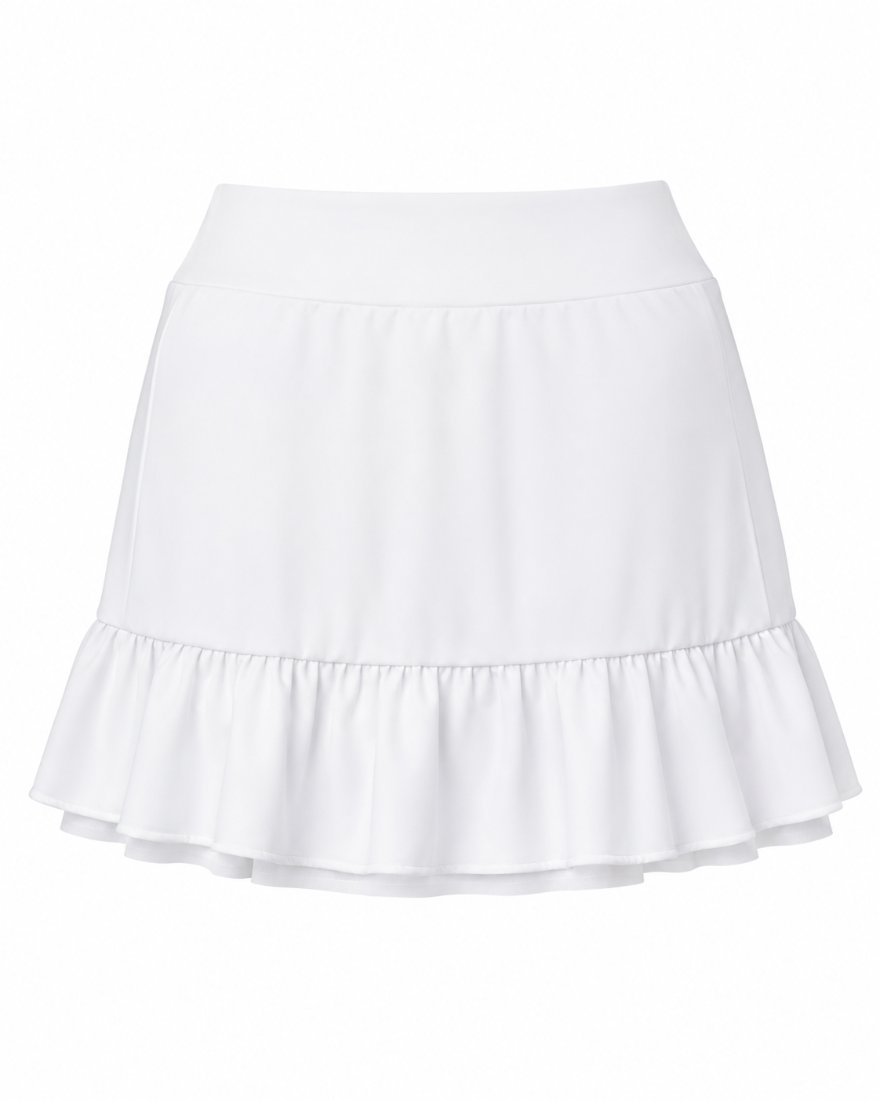 Falda blanca con olán