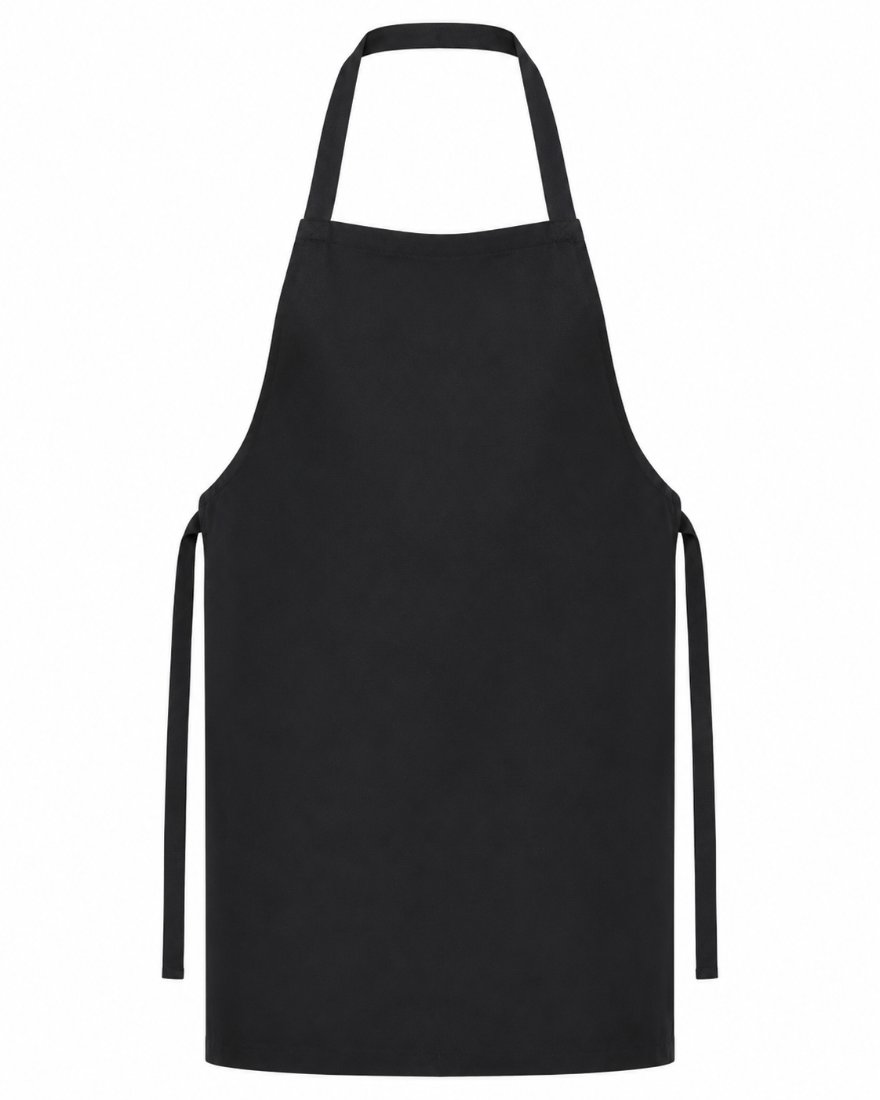 Mandil o delantal negro con tirantes