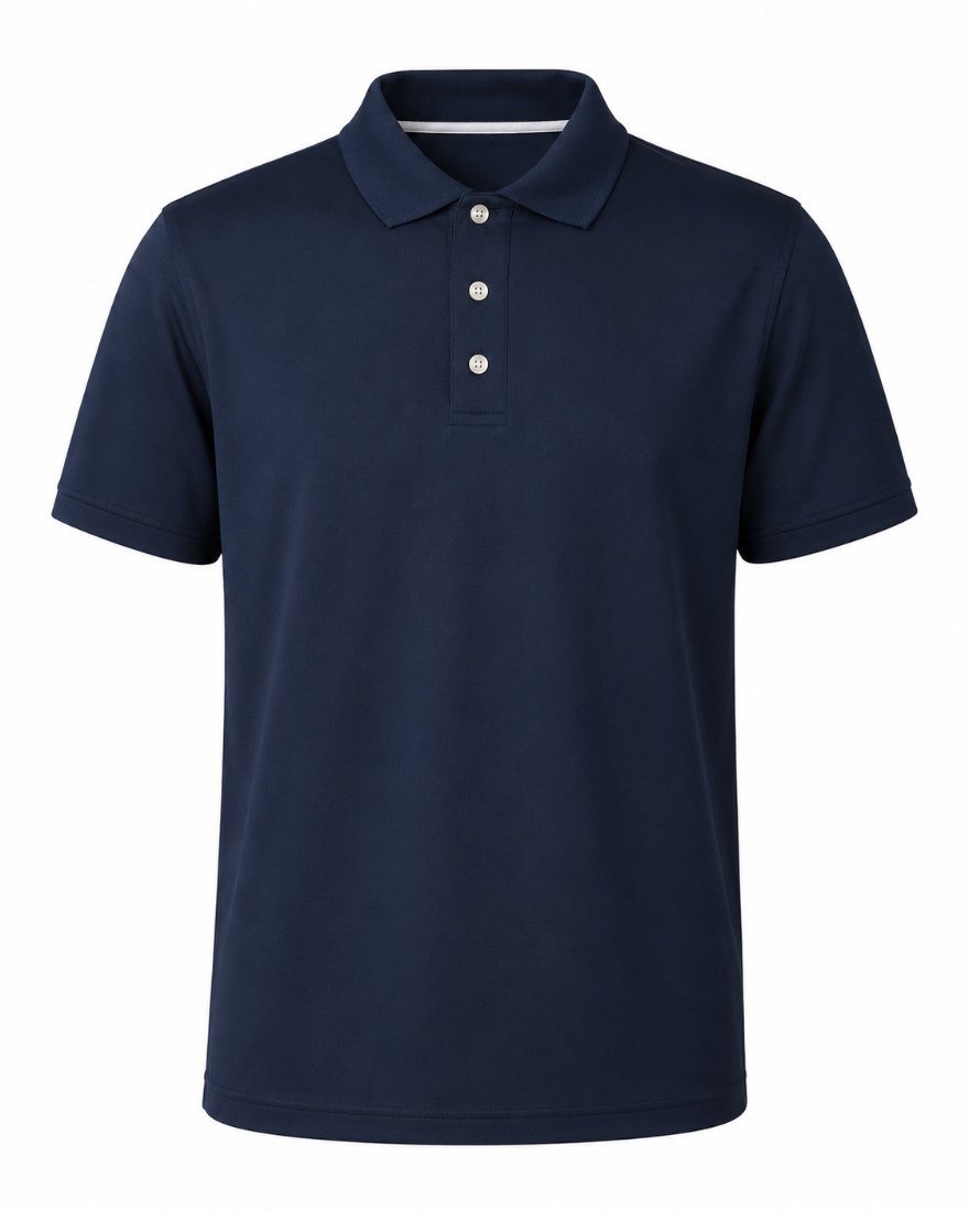 Playera tipo polo azul marino